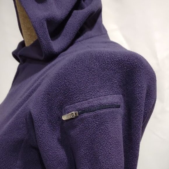 L.L. BEAN, PURPLE FULL ZIP HOODIE KANGAROO FRONT POCKETS ONE SHOULDER POCKET S - Picture 5 of 12